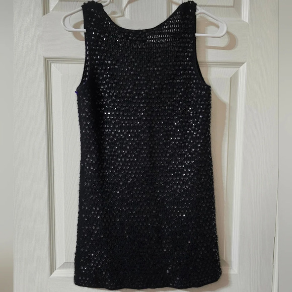 Womyn Lambs Wool & Angora Rabbit Hair Black Knit Sweater Tunic w/ Sequins, EUC! - Picture 5 of 8